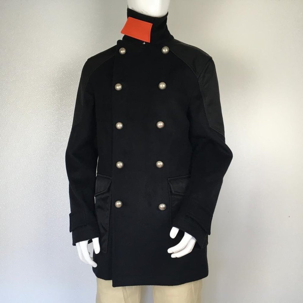MCM Man Jacket Half Coat Balck Color Size 48 DM9